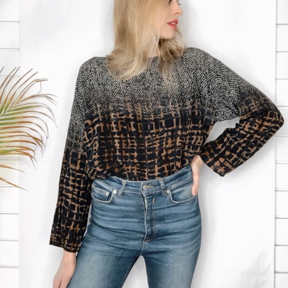 MaxMara Tops - $148 ⬇️ [MaxMara] Designer Silk Dye Abstract Top